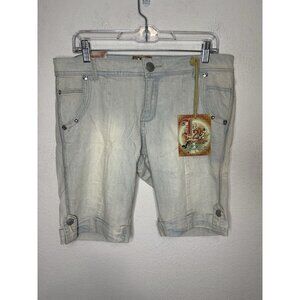 J2 By JouJou Light Wash Cut Off Denim Shorts Size 10